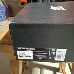 Sorel Waterproof Black and White Boots